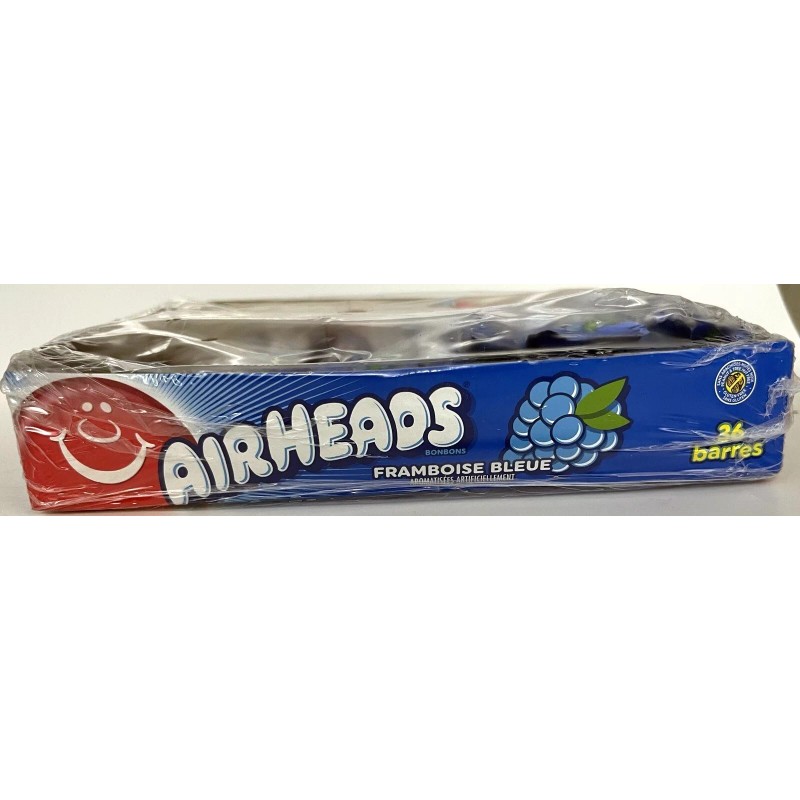 Airheads Blue Raspberry Box 36 Bars Candy Bulk Candies Taffy
