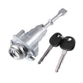 A ABSOPRO Front Driver Side Power Door Lock Cylinder with 2 Keys 81970-2HA00 Left Side Door Lock Set Tumbler LH for Hyundai Elantra 2006-2010 Metal Silver Tone