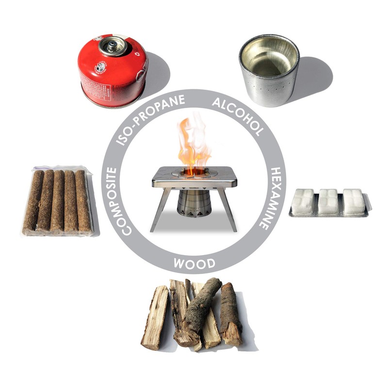 nCamp - Multi-Fuel Portable Camping Stove, Portable Gas Stove, Portable