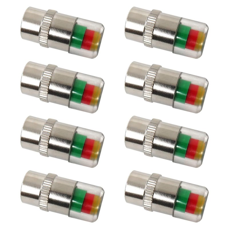 JRSHOME 8X New Update Tire Pressure Monitor Valve Stem Cap
