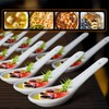 Wareland Asian Soup Spoons Set of 6, Ceramic Chinese Soup