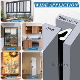 V-Shaped Weather Stripping Door Seal, 19.7FT Draft Stopper for Doors/Windows, Gaps, Dustproof, Soundproof & Thermal Insulating, Noise-Reducing, Light-Blocking Door Gap Filler
