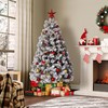 6FT Flocked Artificial Christmas Tree with 250 Warm White LEDs