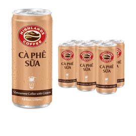 Generic Highlands Coffee CÀ PHÊ SỮA Vietnamese Coffee with Condensed Milk│7.9 oz Can 6 or 12 7.9 Fl Oz (Pack of 6)