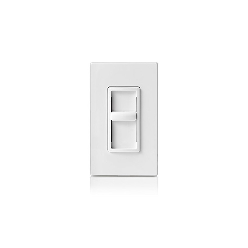 Leviton 6672-1LW SureSlide Universal 150W LED/CFL Incandescent Slide-To-Off Dimmer, 3