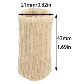 Bxian 30PCS Beige Breathable Elastic Finger Compression Sleeve Protector Thumb Support Brace for Sports Basketball Baseball Joint Protection