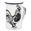 Like Shop Tarro De Peltre Blanco Filo Negro Decorado De