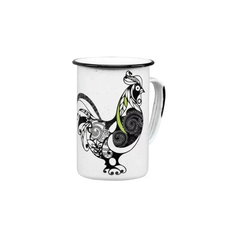 Like Shop Tarro De Peltre Blanco Filo Negro Decorado De