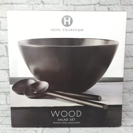 Wooden Hotel Collection 3-Pc. Wooden Serving Salad Bowl Set, Acacia wood - msrp $167