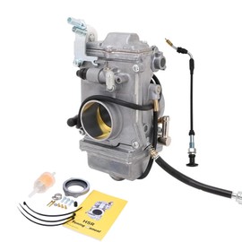 SVKCAR HSR42 Carburetor & Choke Cable for Evo Evolution Twin Cam Dyna Road King Sportster 883 1200 Electra Road Super Tour Wide Glide Softail TM42-6 HSR 42MM Carb