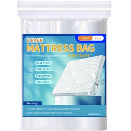 Mattress Bags for Moving Storage,Mattress Protector Cover, Waterproof Mattress Protector Storage Bags (2-Pack, Twin/Full)