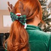 YanJie Christmas Scrunchies Reindeer Headband Bows Velvet Hair Band Cute