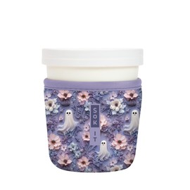 Sok It IceCreamSok Insulated Neoprene Cover (Ghostly Garden, Tapered Ice Cream Pints)