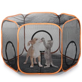 YAVAYI Outdoor Cat Enclosure for Kitten Kitty Run - Portable Cat Playpen Tent Outdoor Indoor Pet Tent for Outside Small Animals