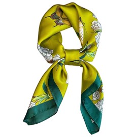 Korsralph 27'' Square Satin Scarf for Women, Fashion Hair Bandana Head Scarves Boho Neck Scarf for Purse Bag Travel