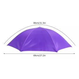 Generic Sombrero Paraguas Adulto Impermeable Plegable Púrpura