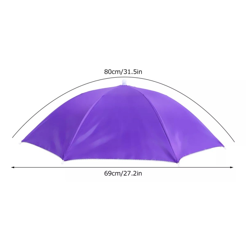 Generic Sombrero Paraguas Adulto Impermeable Plegable Púrpura