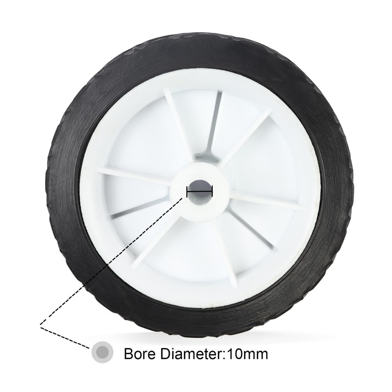Zweipappel 2x Rubber Wheel Universal Replacement Wheel 125 mm per