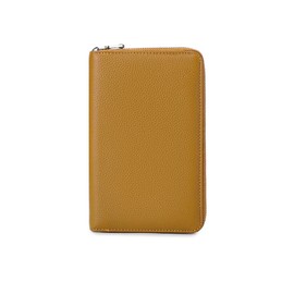 PORRASSO Passport Holder Travel Accessories with RFID Blocker Protective Case for Credit Cards Leather Passport Bag Women's Travel Passport Wallet, yellow, Fashionable