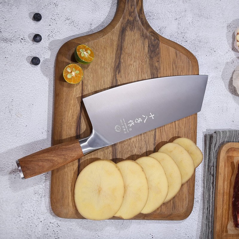SHI BA ZI ZUO Meat Cleaver Knife, 7.5-inch Professional Stainless