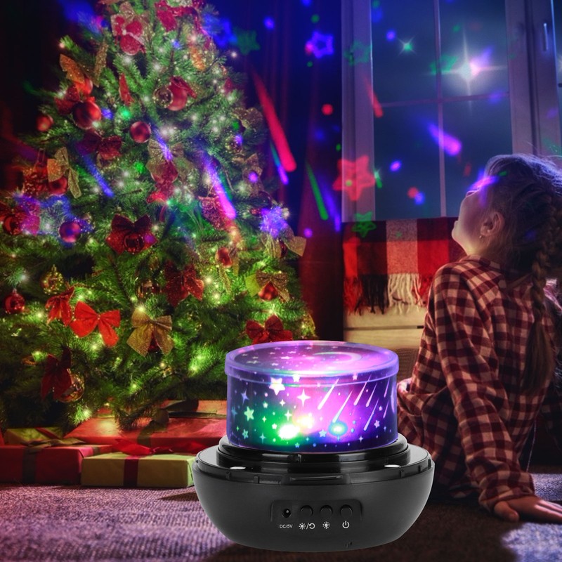 Star Projection Lamp USB Battery Dual Use Nightlight Kids Baby