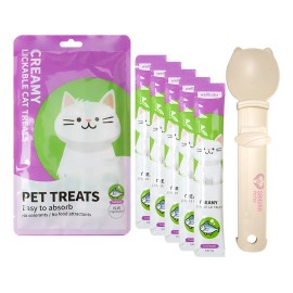 Premio Para Gatos Snack Lamible Yummy Creamy Atún 5 Tubos