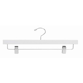 Only Hangers White Wooden Pant/Skirt Hanger (Pack of 10)