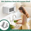 EsLuker.ly Universal Stainless Steel Microwave Oven Wall Mount Bracket with
