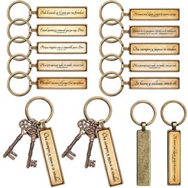Fumete 10 Pcs Spanish Christian Keychains Llaveros Cristianos En Español Bible Verse Religious Keychain Inspirational Gifts