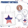 Aliceset 24 Pcs Patriotic Gift Bags with Handle, 4th of
