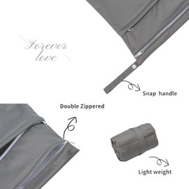 ALVABABY 2pcs Superior Waterproof Wet Dry Bags,Reusable Two Zippered Pockets, baby cloth diaper wet bags,Travel,Beach,Pool,Daycare,Soiled Items,Yoga Gym Bag,wet bag for swimsuit Black&Grey LW-B2629