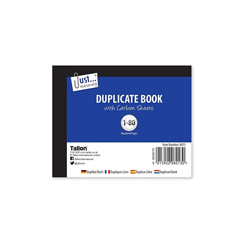 Just stationery Half Size Duplicate Book (Pack of 80)