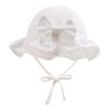 JANGANNSA Cotton Bow Baby Girls Hat Flower Infant Toddler Summer