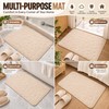 Microfiber Bath Mat for Bathroom – Water-Absorbing Cobblestone Embossed Design