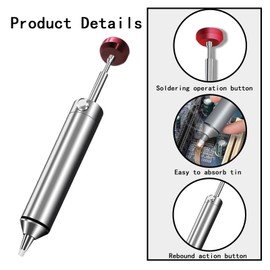 Solder Sucker, Desoldering Gun with High Temperature Housing Soldering Vacuum Remover Tool Essential Remover for Professional Welders