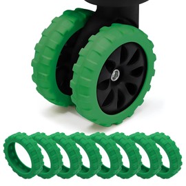 Nottnnut Luggage wheel covers suitcase wheels protectors for dual-wheeled luggage suitcase with a diameter of 2-2.4 inches /5-6cm, Green, Colorful