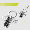 TROIKA CODE24 Keyring - 3 Charms: Airplane, Suitcase and Badge