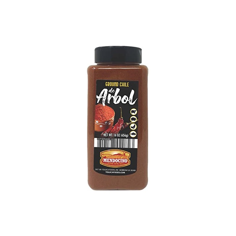 Mendocino Ground Chile de Arbol 16 oz Jar