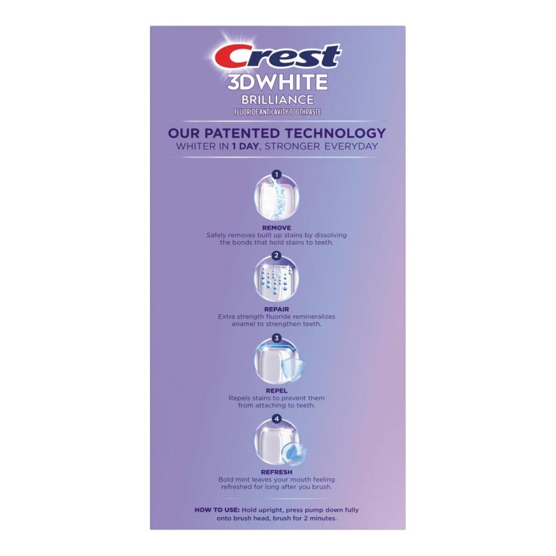 Quitamanchas de pasta de dientes Crest 3dwhite Ultra White, 87