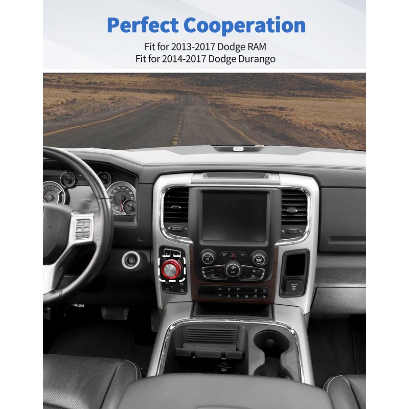 Aluminum Gear Shift Switch Knob Cover for 2013-2017 Dodge RAM