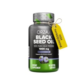 ORZAX- Aceite de semilla negra prensado en frío 100% puro | Sin OGM, rico en omega 3, 6, 9 y timoquinona | Comino negro N