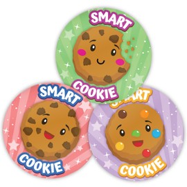 Stone Melon School Reward Stickers 144 Well Done Smart Cookie Stickers 30mm Round Awards Nursery Teachers Parents Children Kids