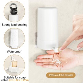 Bar Soap Grinder, Waterproof Bar Soap Shaver Dispenser Wall Mounted Soap Holder with Lid for Bathroom Kitchen Dorm Hotel