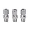 Unifizz 304 Stainless Steel Compression Tube Fittings,Tube OD 10mm, Thread