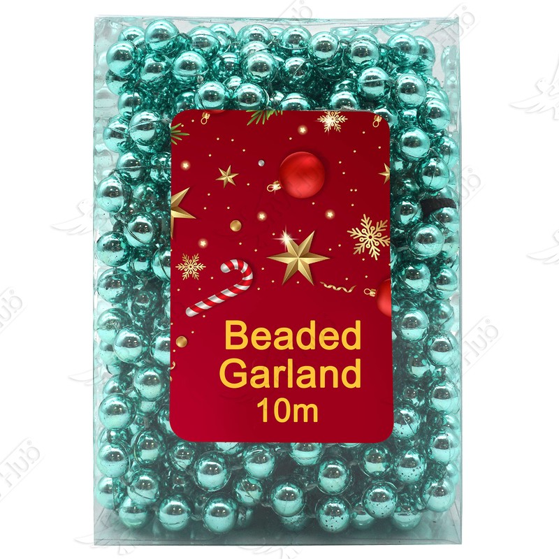 HOVUK® 10M Shiny Bead Garland, Shatterproof Blue Bead Chain, Plastic