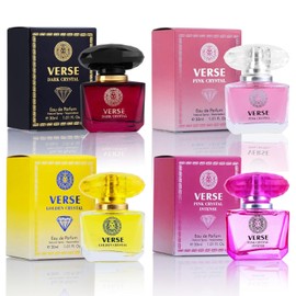 NovoGlow Verse 4-Piece Mini Fragrance Set for Women - Refreshing Combinations of Floral, Fruity & Woody Scents - Gift Choice with Natural, Mild & Non-Irritating Ingredients - Each One in 30ml Bottle