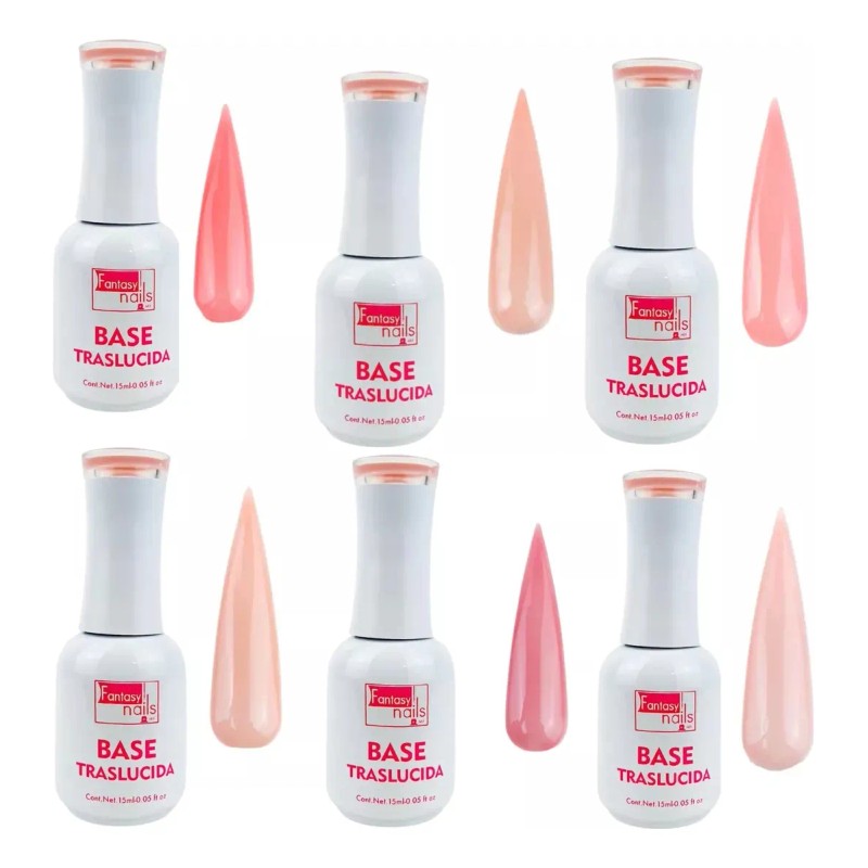Base Traslucida Fantasy Nails 6 Tonos