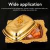 Metal Butter Plate European Vintage Butter Dish Rectangle Multifunctional Butter