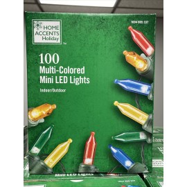 Home Accent Holiday 100 LED Multicolored String Lights