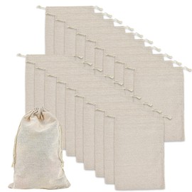 SLTAXAR Cotton Bag for Filling Cotton Bag with Drawstring Fabric Bag with Drawstring Jute Bag Fabric Bag Large Cotton Bag for Christmas Gift, Brown 2